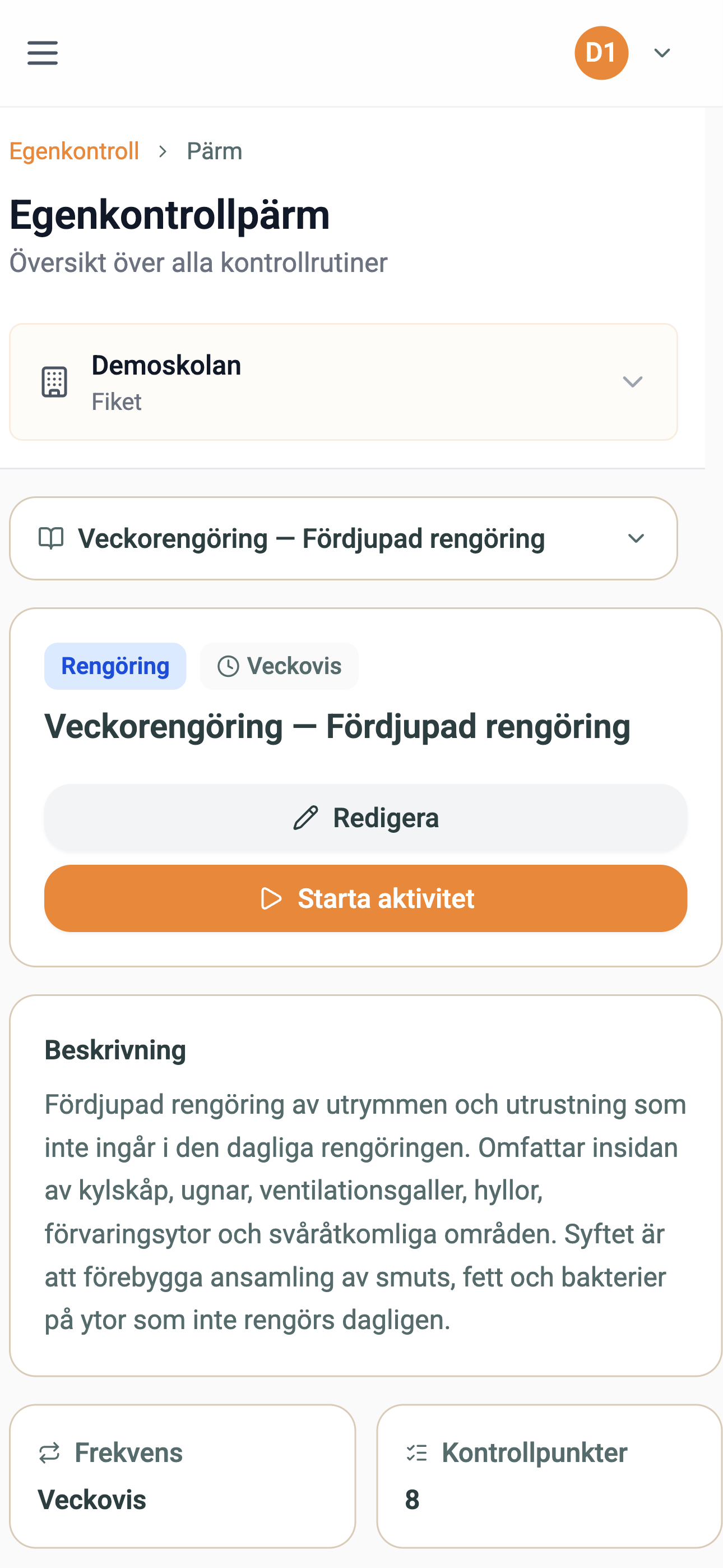 Pärmen – detaljvy mobilvy
